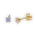 EARRINGS Single Stone K14 Yellow Gold with Zircon Stones 5RAZ.011OR.W - 0