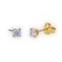 EARRINGS Single Stone K14 Yellow Gold with Zircon Stones 5RAZ.011OR.W - 1