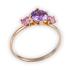 RING Full Stones SENZIO Yellow Gold K14 with Purple and Pink Zircon Stones 5RAZ.012R.LP - 1