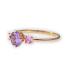 RING Full Stones SENZIO Yellow Gold K14 with Purple and Pink Zircon Stones 5RAZ.012R.LP - 3