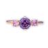 RING Full Stones SENZIO Yellow Gold K14 with Purple and Pink Zircon Stones 5RAZ.012R.LP - 4