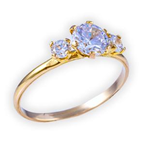 RING Full Stones SENZIO Yellow Gold K14 with Zircon Stones 5RAZ.012R.W - 48480