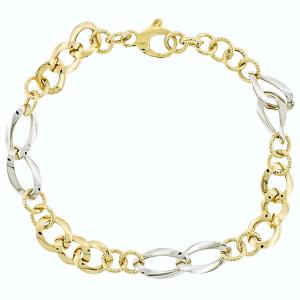 BRACELET Women's Chain SENZIO Collection from K14 Yellow and White Gold 5RES.511710B - 61021