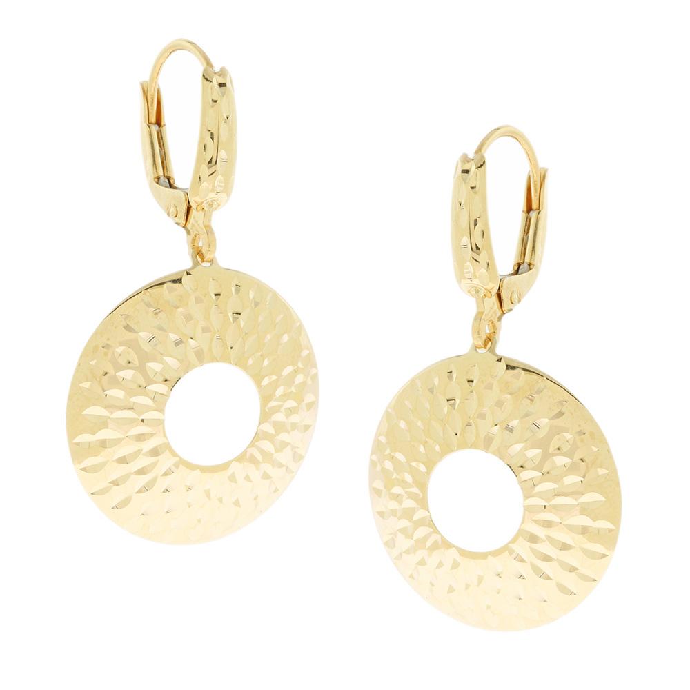 EARRINGS Hanging SENZIO Collection K14 Yellow Gold 5RES.616OR