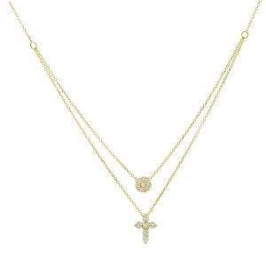 NECKLACE SENZIO Collection K14 Yellow Gold with Zircon Stones 5SOU.1538C - 52999