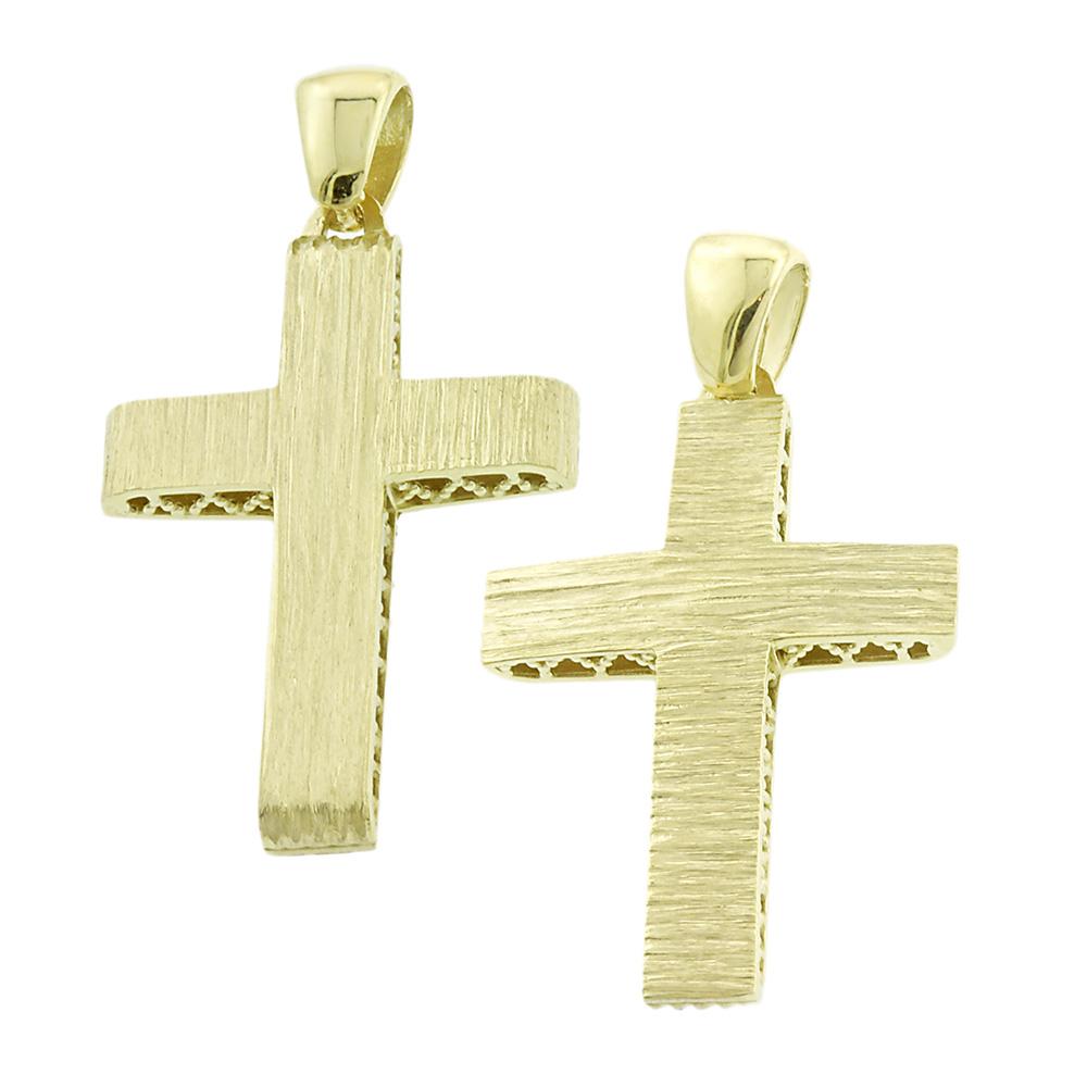 CROSS Men Double Sided 14K from Yellow Gold 5XA.01.A738.2CR