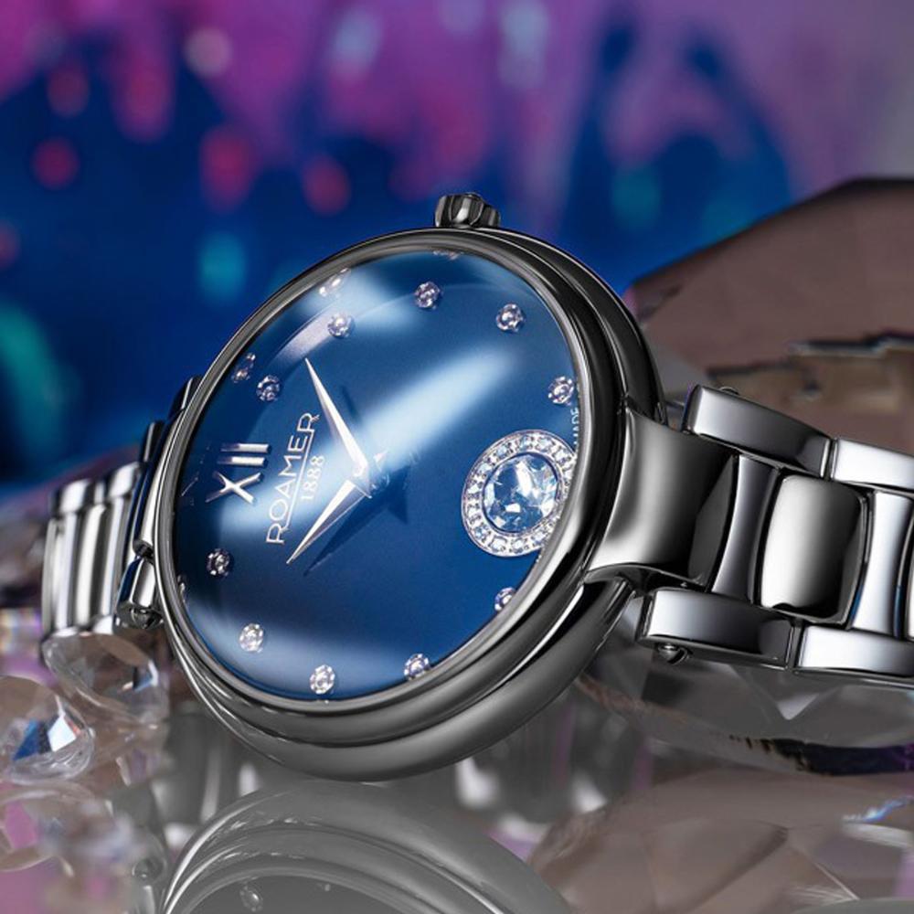 ROAMER Aphrodite Blue Mother of Pearl Dial 38mm Silver Stainless Steel Bracelet 600843-41-49-50 - 6