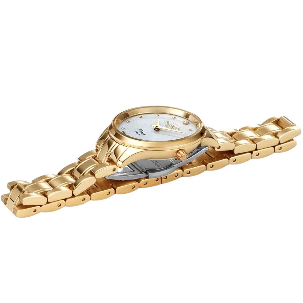 ROAMER Venus Pearl Dial with Diamond 30mm Gold Stainless Steel Bracelet 601857-48-89-20