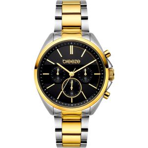 BREEZE Glow Raider Chronograph 40mm Two-Tone Silver & Gold Stainless Steel Bracelet 712031.7 - 12915