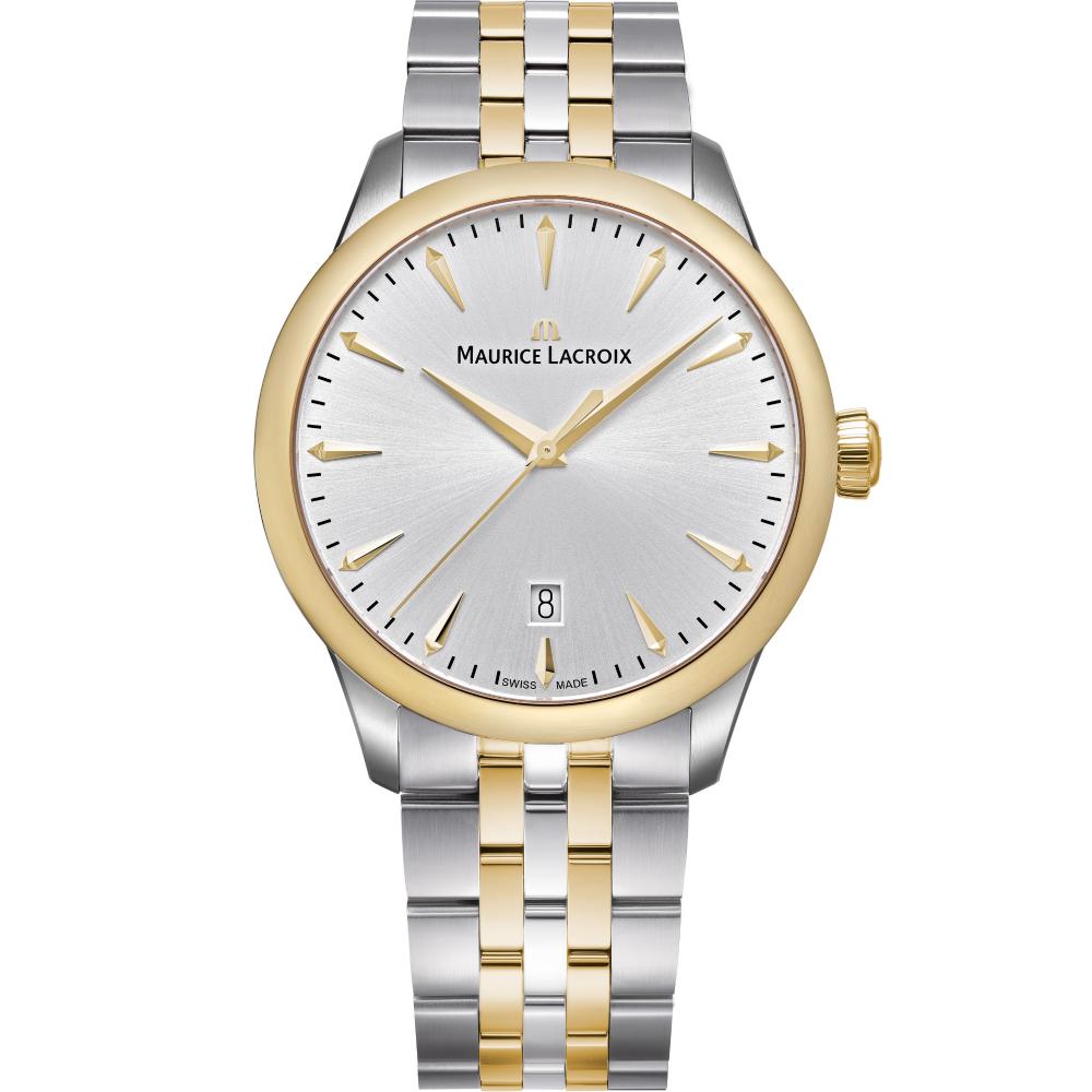 MAURICE LACROIX 1975 Quartz Silver Dial 39mm Two Tone Gold Stainless Steel Bracelet 751007-PVY12-130-1