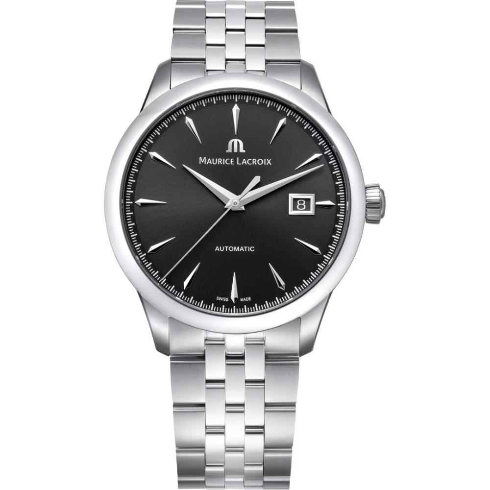 MAURICE LACROIX 1975 Automatic Black Dial 40mm Silver Stainless Steel Bracelet 756008-SS002-330-1