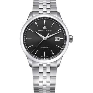MAURICE LACROIX 1975 Automatic Black Dial 40mm Silver Stainless Steel Bracelet 756008-SS002-330-1 - 61359