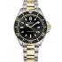 EDOX Neptunian Diver Black Dial 44mm Two Tone Gold Stainless Steel Bracelet 80120-357JM-NID - 0