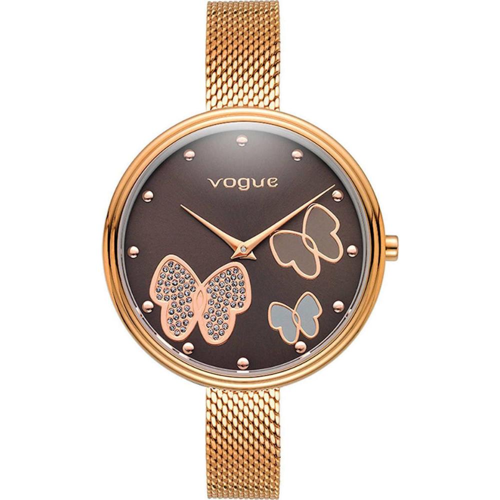 VOGUE Papillon II 37mm Rose Gold Stainless Steel Mesh Bracelet 812453