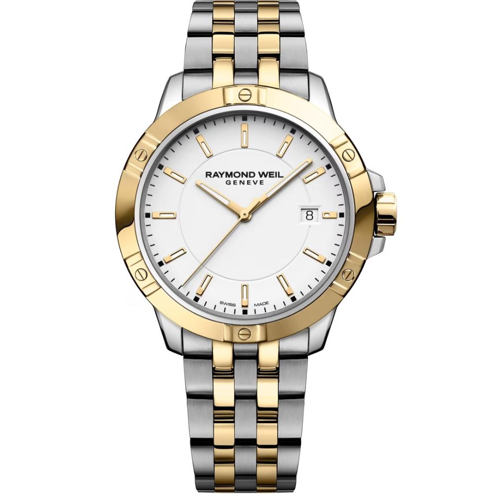 RAYMOND WEIL Tango White Dial 41mm Two Tone Gold Stainless Steel Bracelet 8160-STP-30041