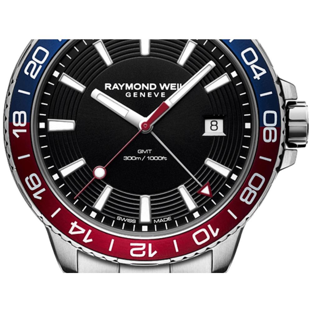 RAYMOND WEIL Tango Diver GMT 42mm Silver Stainless Steel Bracelet 8280-ST3-20001