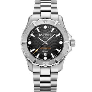 ROAMER Deep Sea 200 Black Dial 43mm Silver Stainless Steel Bracelet 860833-41-55-70 - 23177