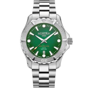 ROAMER Deep Sea 200 Green Dial 43mm Silver Stainless Steel Bracelet 860833-41-75-71 - 45889