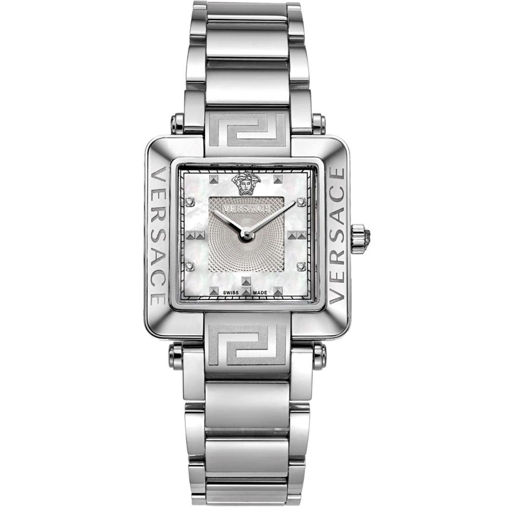 VERSACE Reve Carre Diamonds 30x30mm Silver Stainless Steel Bracelet 88Q99SD497S099