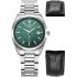 ROAMER Elite Automatic Green Dial 42mm Silver Stainless Steel Bracelet Box Set with Black Leather Strap 970983-41-75-20 - 0
