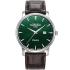 ROAMER Classico Gents Green Dial 40mm Silver Stainless Steel Brown Leather Strap 971856-41-75-05 - 0