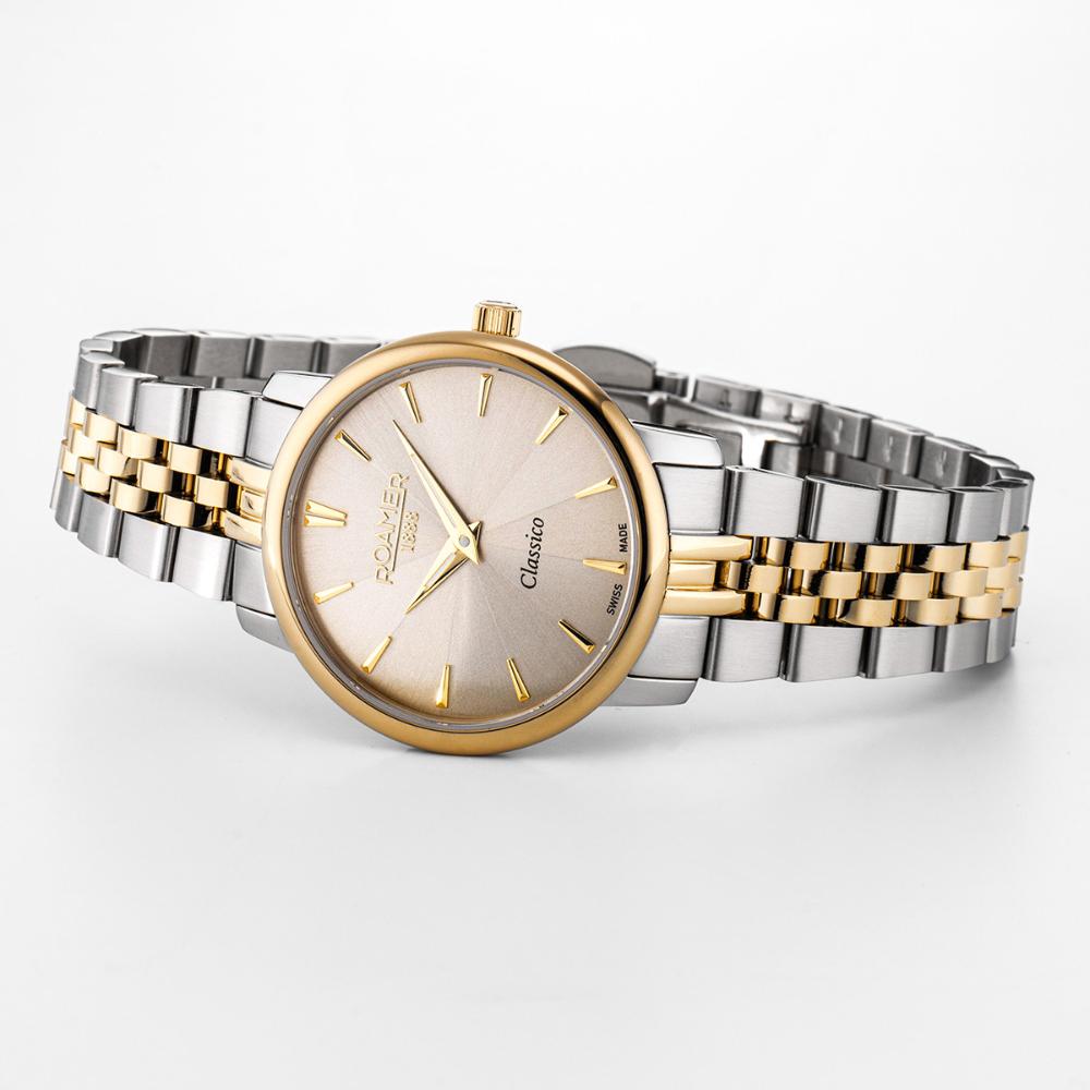 ROAMER Classico Ladies Champagne Dial 30mm Two Tone Gold Stainless Steel Bracelet 971857-48-55-50