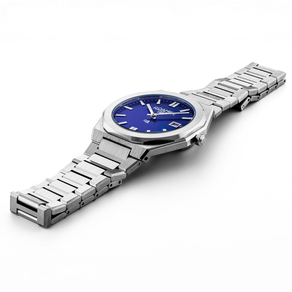 ROAMER R8 Gents Collection Blue Dial 40mm Silver Stainless Steel Bracelet 972980-41-45-20