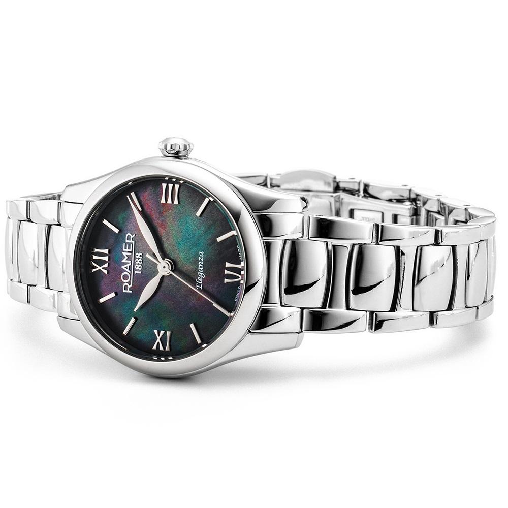 ROAMER Eleganza Black Pearl Dial 30mm Silver Stainless Steel Bracelet 974847-41-80-20