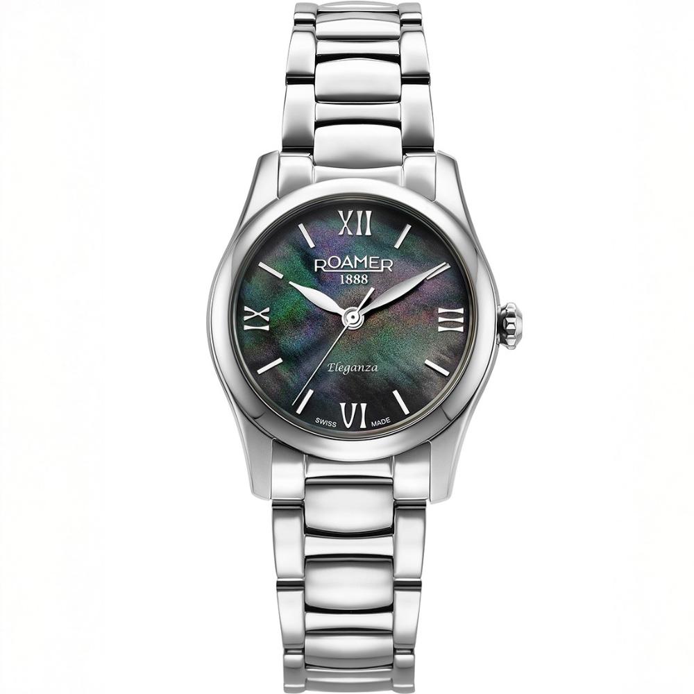 ROAMER Eleganza Black Pearl Dial 30mm Silver Stainless Steel Bracelet 974847-41-80-20