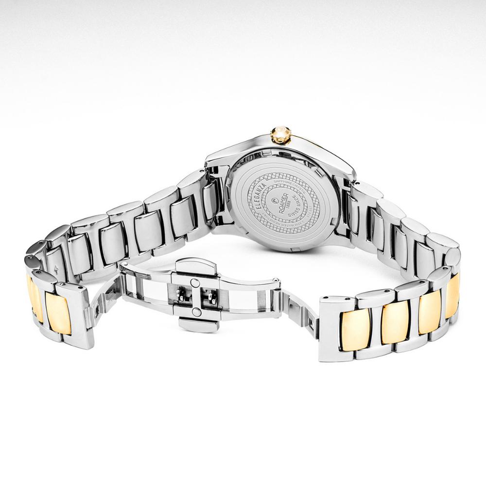 ROAMER Eleganza White Pearl Dial 30mm Two Tone Gold Stainless Steel Bracelet 974847-47-20-20
