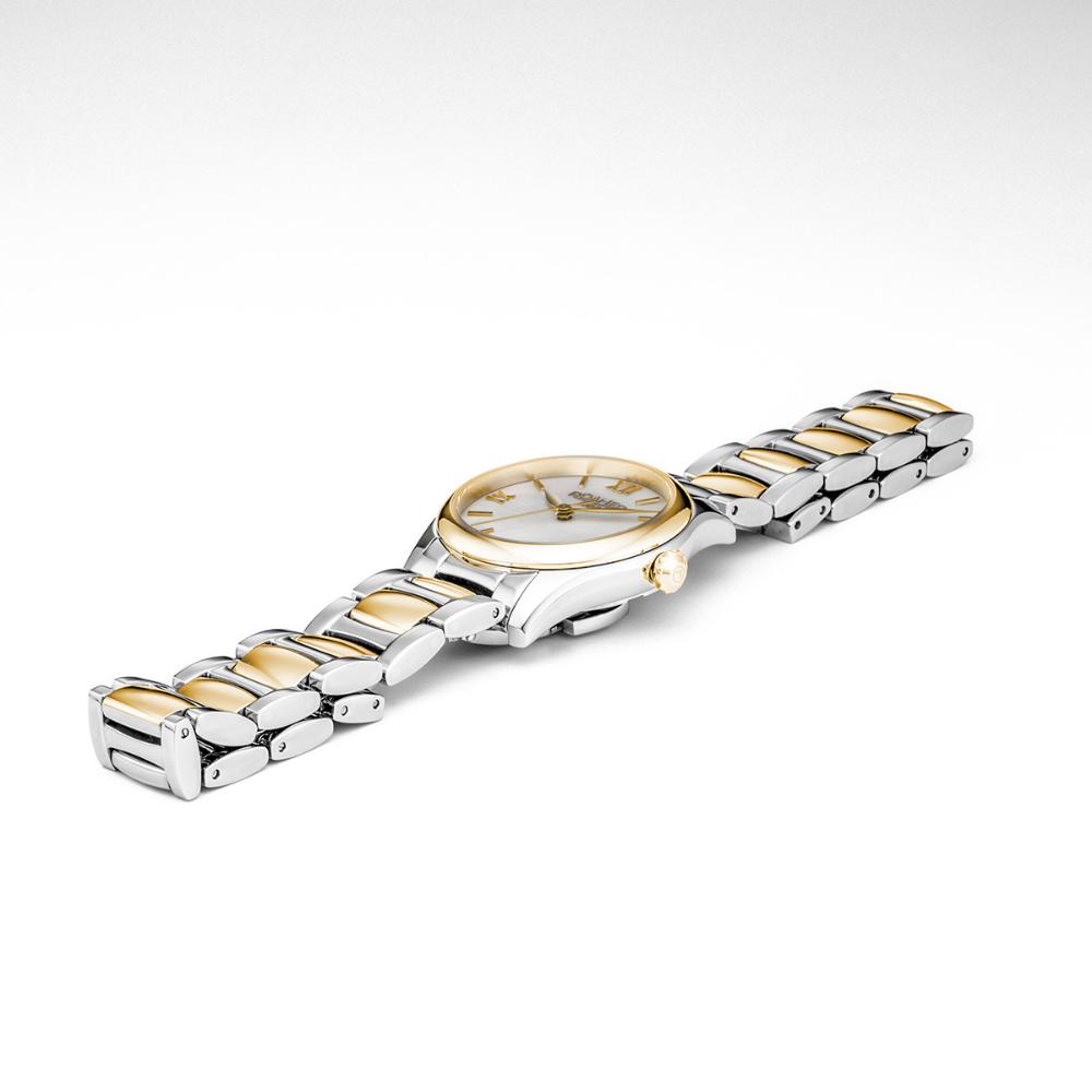ROAMER Eleganza White Pearl Dial 30mm Two Tone Gold Stainless Steel Bracelet 974847-47-20-20
