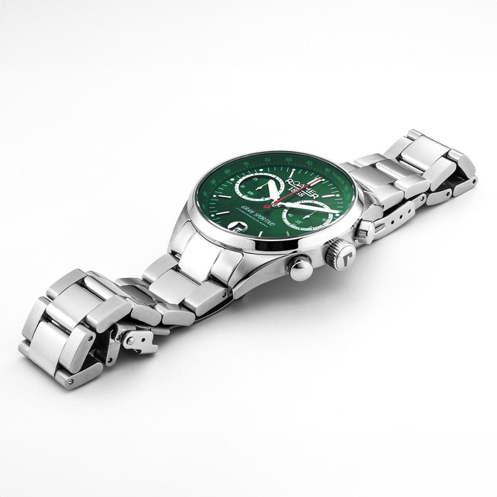 ROAMER Gran Sportivo Chronograph Box Set Green Dial 41mm Silver Stainless Steel Bracelet 978818-41-75-20 - 6