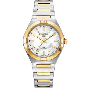 ROAMER Eos Classic White Pearl Dial 34mm Two Tone Gold Stainless Steel Bracelet 982847-47-20-20 - 51891