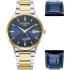 ROAMER R-Line GMT Box Set Blue Dial 43mm Two Tone Gold Stainless Steel Bracelet 990987-47-45-05 - 0