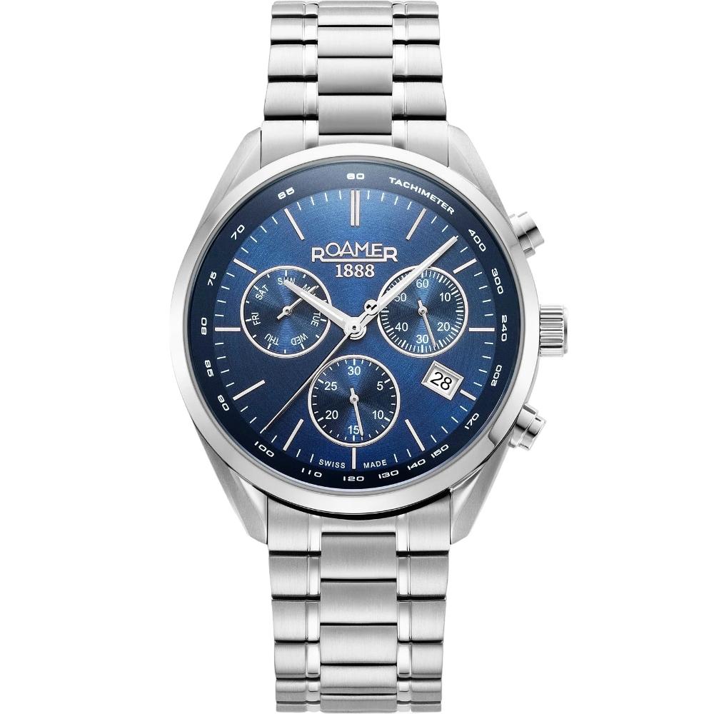 ROAMER Pro Chrono Blue Dial 42mm Silver Stainless Steel Bracelet 993819-41-45-20