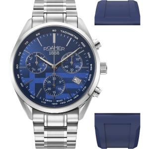ROAMER Pro Chrono Greek Limited Edition Box Set Blue Dial 43.5mm Silver Stainless Steel Bracelet 993819-41-45-21 - 61407