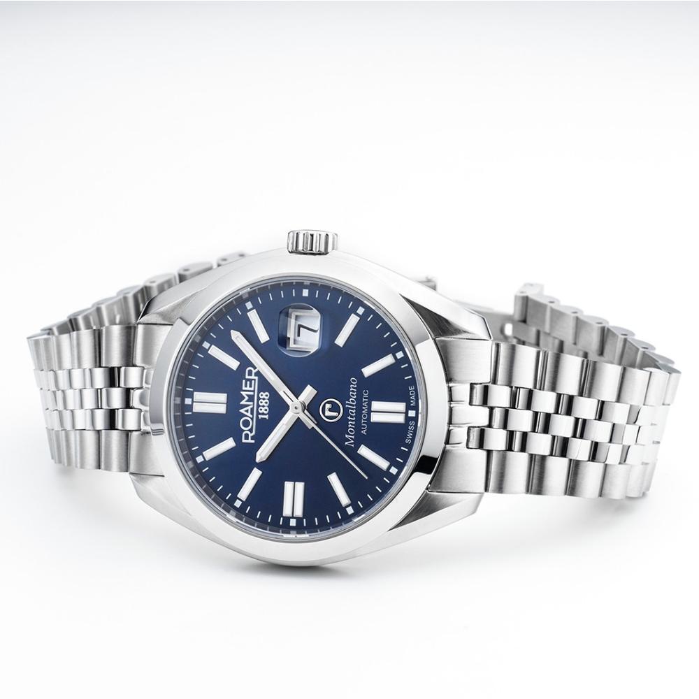 ROAMER Montalbano Automatic Blue Dial 41.5mm Silver Stainless Steel Bracelet 996983-41-45-20