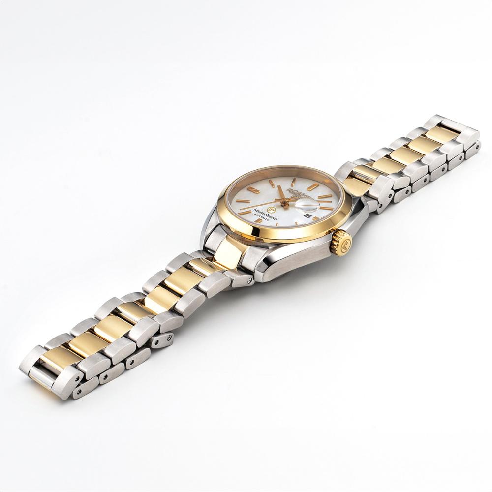 ROAMER Montalbano Ladies Automatic White Pearl Dial 31mm Two Tone Gold Stainless Steel Bracelet 996990-47-20-20