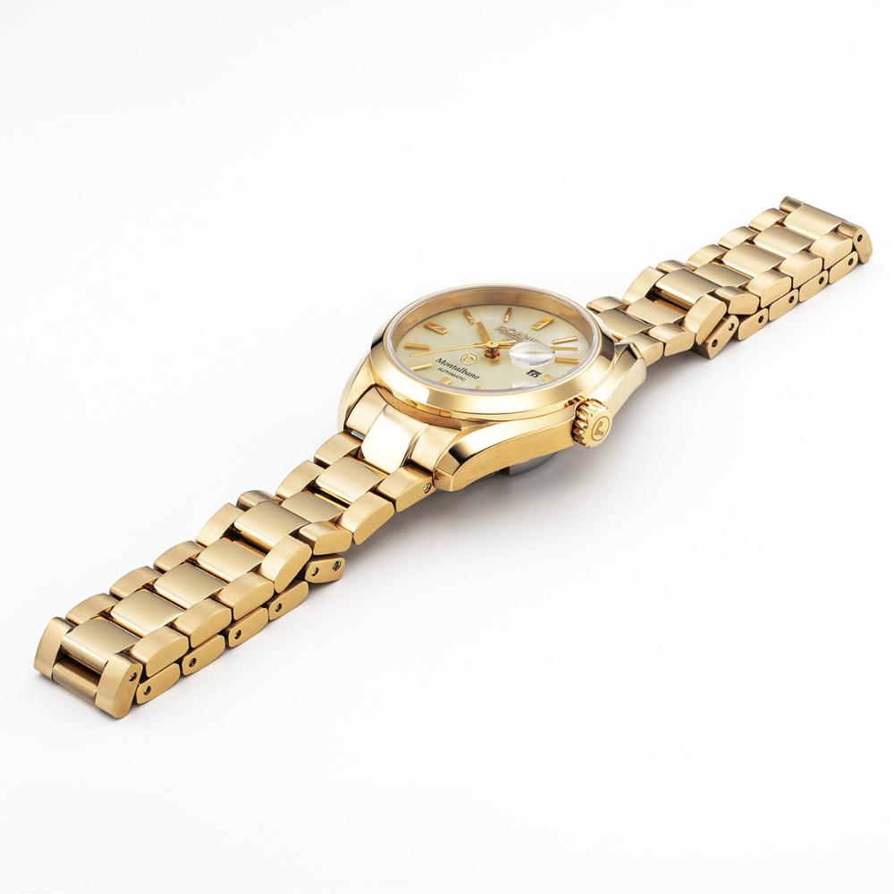 ROAMER Montalbano Ladies Automatic Yellow Pearl Dial 31mm Gold Stainless Steel Bracelet 996990-48-30-20