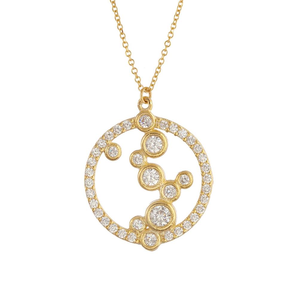 NEKLACE B-Jewels Silver 925° Gold Plated with Zircon Stones 9CI.1835C