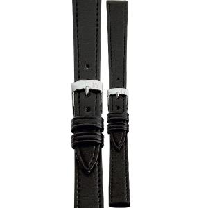 MORELLATO Point Vegan Material Watch Strap 12-10mm Black Synthetic Silver Hardware A01D0112419019CR12 - 59108