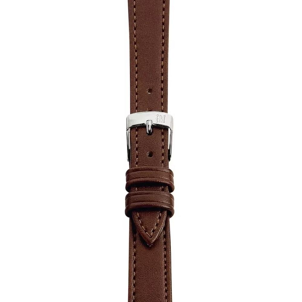 MORELLATO Point Vegan Material Watch Strap 12-10mm Brown Synthetic Silver Hardware A01D0112419034CR12