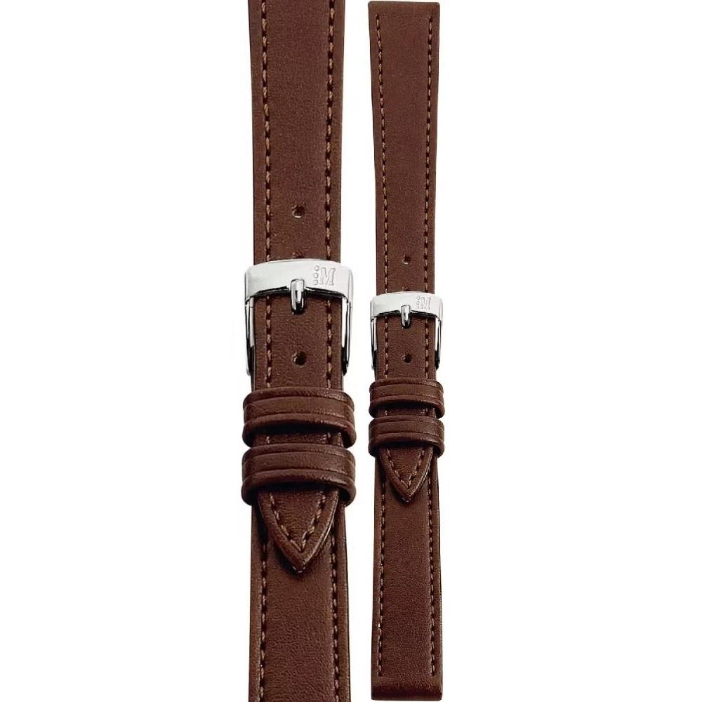 MORELLATO Point Vegan Material Watch Strap 12-10mm Brown Synthetic Silver Hardware A01D0112419034CR12