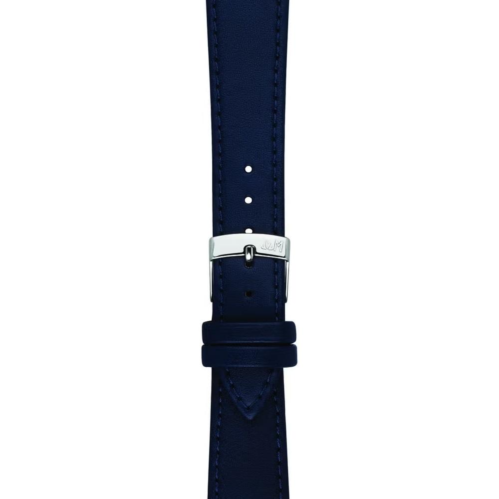 MORELLATO Point Vegan Material Watch Strap 16-14mm Blue Synthetic Silver Hardware A01U0112419062CR16