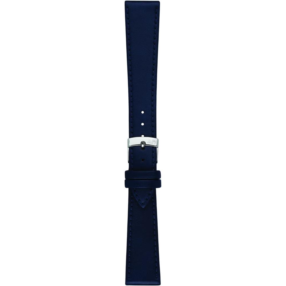 MORELLATO Point Vegan Material Watch Strap 16-14mm Blue Synthetic Silver Hardware A01U0112419062CR16