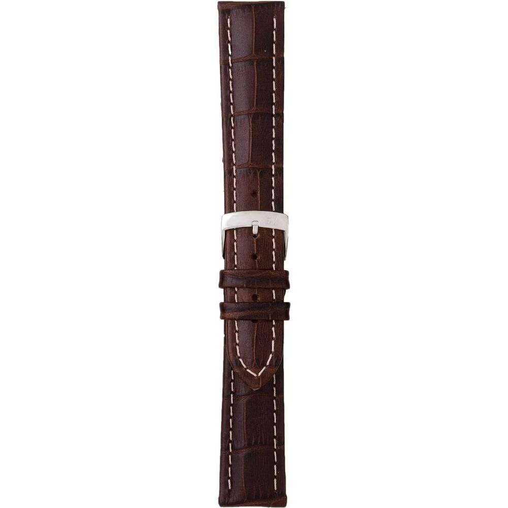 MORELLATO Plus Watch Strap 22-18mm Brown Leather Silver Hardware A01U3252480032CR22