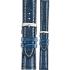 MORELLATO Plus Watch Strap 20-18mm Blue Leather Silver Hardware A01U3252480061CR20 - 0