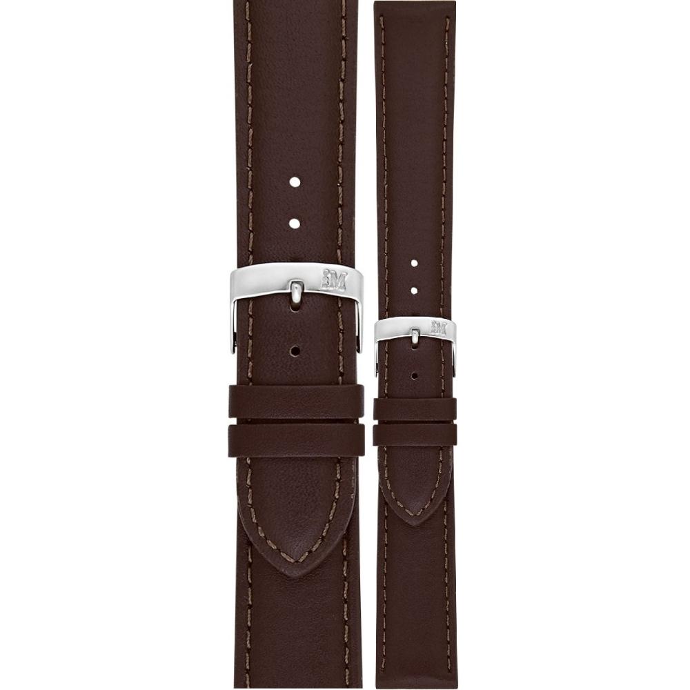MORELLATO Grafic Watch Strap 14-12mm Brown Leather Silver Hardware A01X0969087034CR14