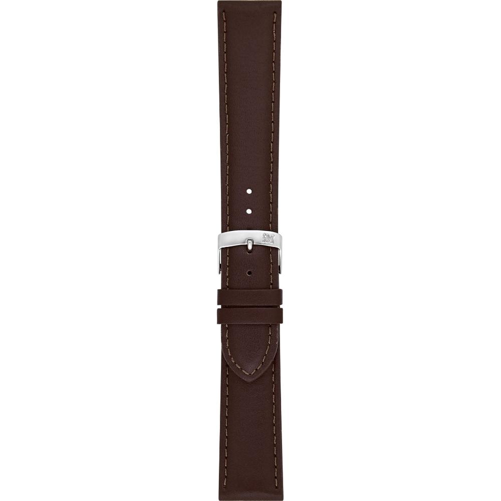 MORELLATO Grafic Watch Strap 16-14mm Brown Leather Silver Hardware A01X0969087034CR16