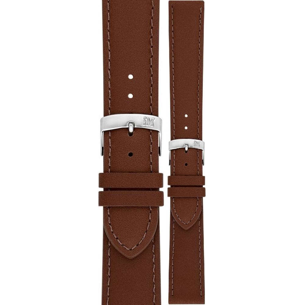 MORELLATO Grafic Watch Strap 14-12mm Light Brown Leather Silver Hardware A01X0969087037CR14